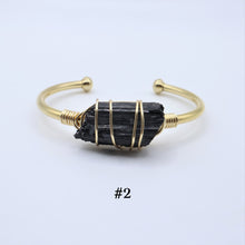 Load image into Gallery viewer, Black Tourmaline Crystal Cuffs - Small
