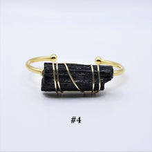 Load image into Gallery viewer, Black Tourmaline Crystal Cuffs - Small
