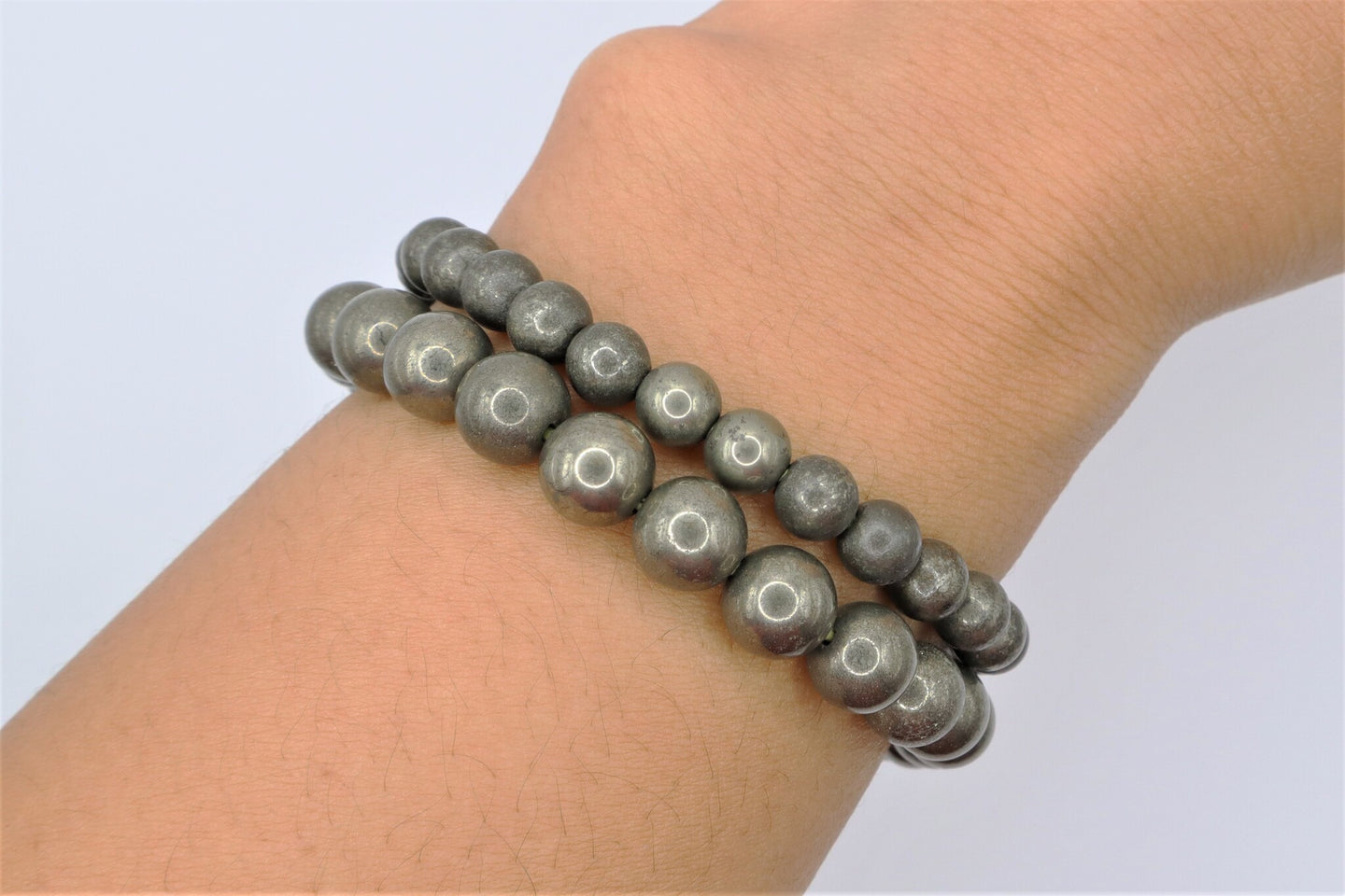 Pyrite Gemstone Bracelet - 4mm or 8mm