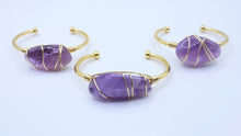 Load image into Gallery viewer, Amethyst Crystal Cuff - Large
