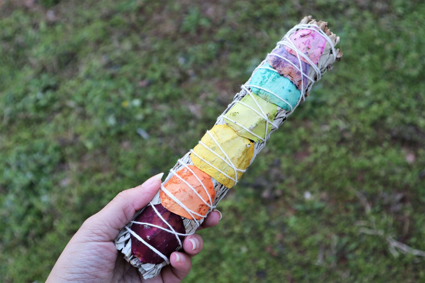 Jumbo 7 Chakra Smudge Stick