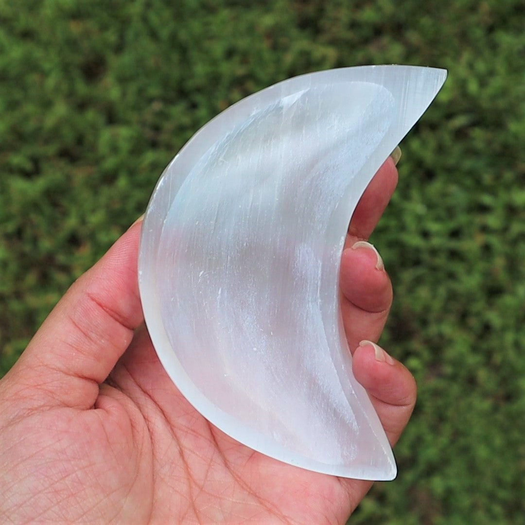 Small Selenite Moon Bowl