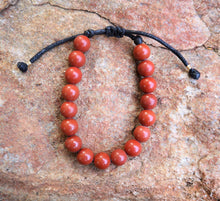 Load image into Gallery viewer, Red Jasper Gentlemen&#39;s Gemstone Bracelet
