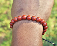 Load image into Gallery viewer, Red Jasper Gentlemen&#39;s Gemstone Bracelet
