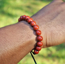 Load image into Gallery viewer, Red Jasper Gentlemen&#39;s Gemstone Bracelet
