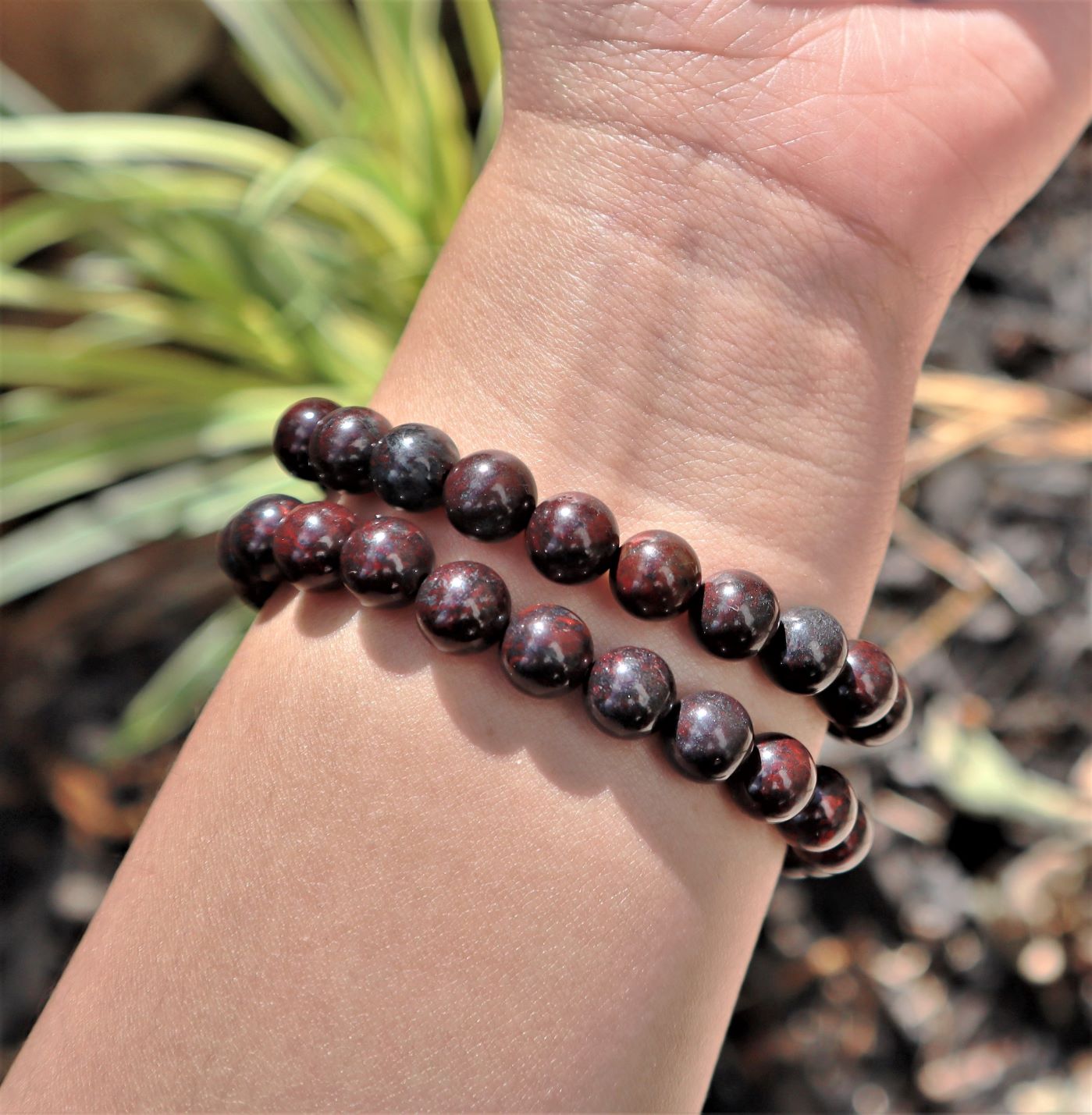 Red Tiger Iron Gemstone Bracelet